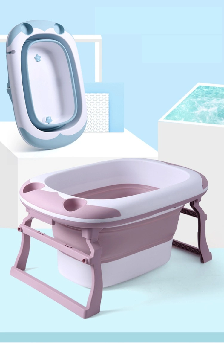 Foldable Baby Kids Bath Tub Portable Folding Plastic Children Newborn Plastic Baby Bathtub 20% off