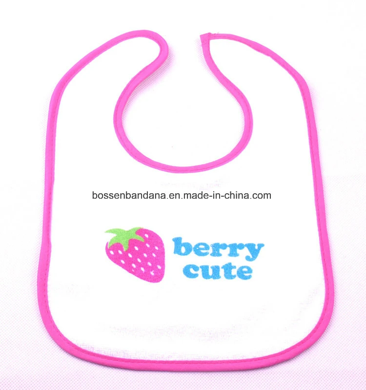 China Factory OEM Produce Customized Design Embroidery Cotton Knit Baby Toddler Bib