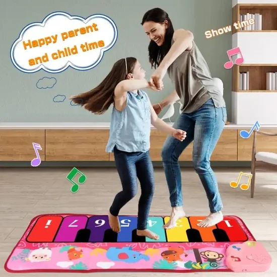 Kids Play Early Education Music Toy Animal Sounds Fitness Dance Game Carpet Musical Piano Keyboard Mat